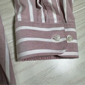 Turnbury XL Light pink with white stripes long sleeve button-down Mens shirt